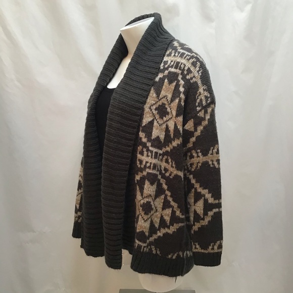 🆕NWOT Tribal Jacquard Overpiece Open Cardigan - Picture 8 of 16